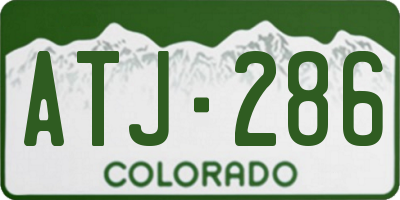 CO license plate ATJ286