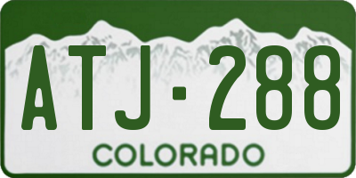 CO license plate ATJ288