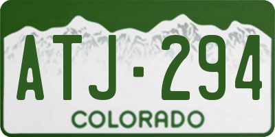 CO license plate ATJ294