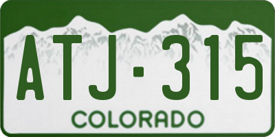 CO license plate ATJ315