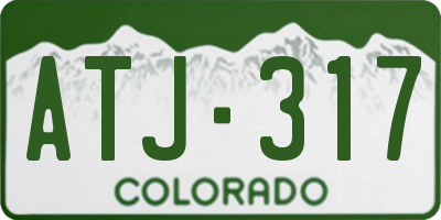 CO license plate ATJ317