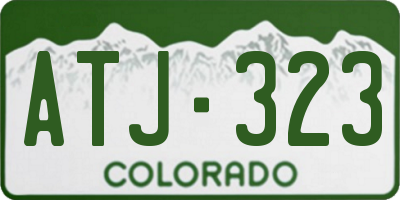 CO license plate ATJ323