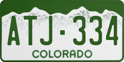 CO license plate ATJ334