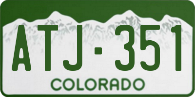 CO license plate ATJ351