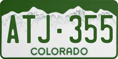 CO license plate ATJ355
