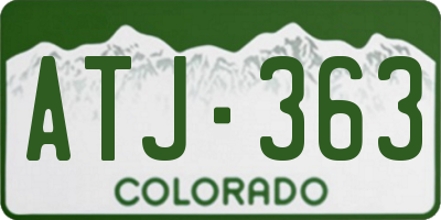 CO license plate ATJ363