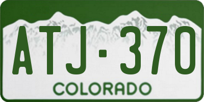 CO license plate ATJ370