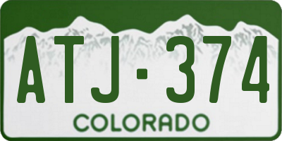 CO license plate ATJ374