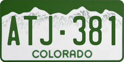 CO license plate ATJ381