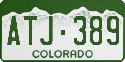 CO license plate ATJ389
