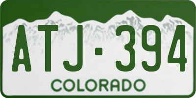 CO license plate ATJ394