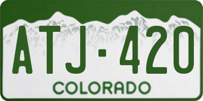 CO license plate ATJ420