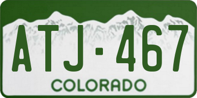 CO license plate ATJ467