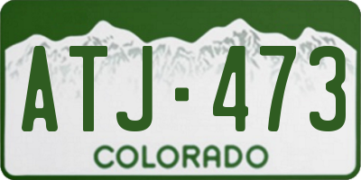 CO license plate ATJ473
