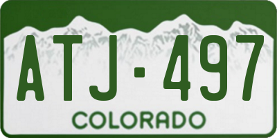 CO license plate ATJ497