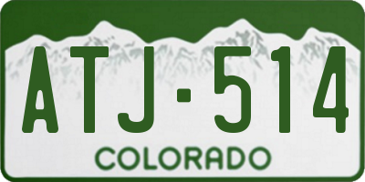 CO license plate ATJ514