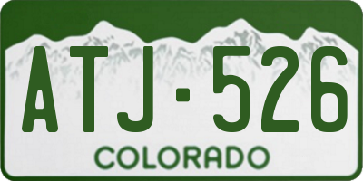 CO license plate ATJ526