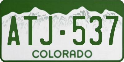 CO license plate ATJ537