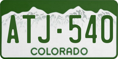 CO license plate ATJ540