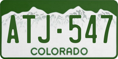 CO license plate ATJ547