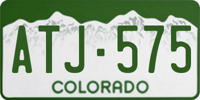 CO license plate ATJ575