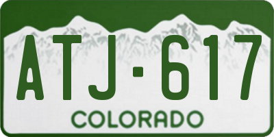 CO license plate ATJ617
