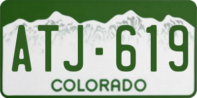 CO license plate ATJ619