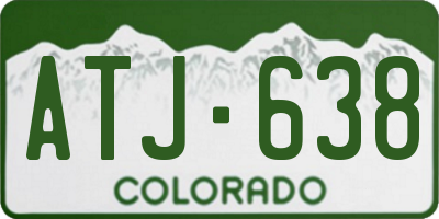 CO license plate ATJ638