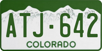 CO license plate ATJ642