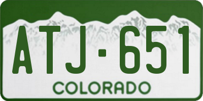 CO license plate ATJ651