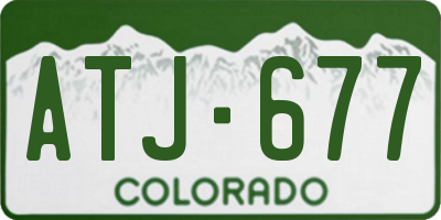CO license plate ATJ677