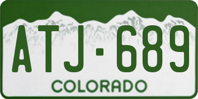 CO license plate ATJ689