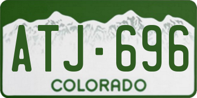 CO license plate ATJ696