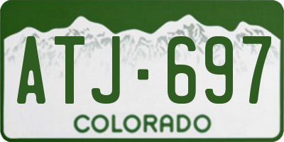 CO license plate ATJ697