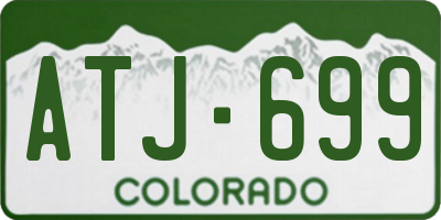 CO license plate ATJ699