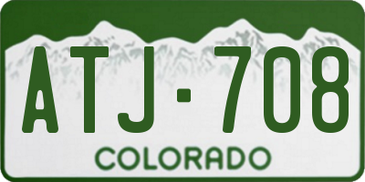 CO license plate ATJ708
