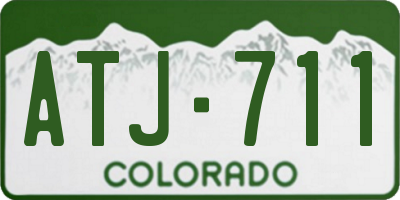 CO license plate ATJ711