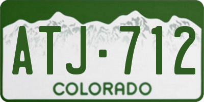 CO license plate ATJ712