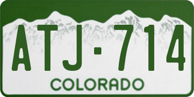 CO license plate ATJ714