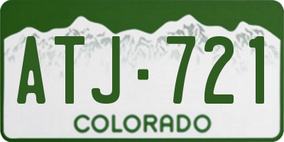 CO license plate ATJ721