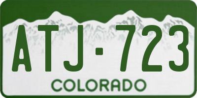 CO license plate ATJ723