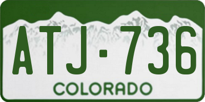 CO license plate ATJ736