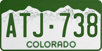 CO license plate ATJ738