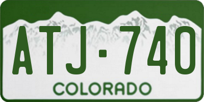 CO license plate ATJ740