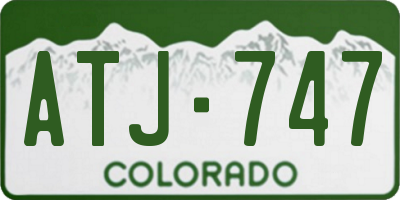 CO license plate ATJ747