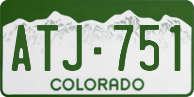 CO license plate ATJ751