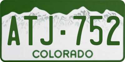 CO license plate ATJ752