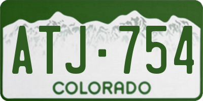 CO license plate ATJ754