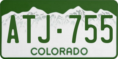 CO license plate ATJ755