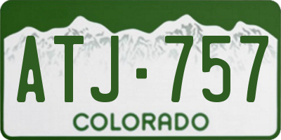 CO license plate ATJ757